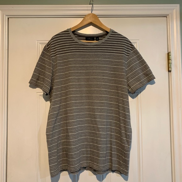 Men’s Marc Anthony XXL Shirt Gray Striped EUC - Picture 2 of 5
